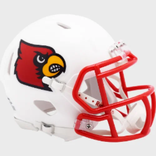 Personalized Rugby Helmets For Player Celebrations-Louisville Cardinals NCAA Mini Speed Football Helmet - NCAA