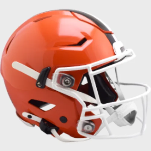 Personalized Rugby Helmets For Safety Gear-Cleveland Browns Full Size Authentic SpeedFlex Football Helmet 2024 Primary - NFL