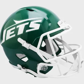 Personalized Rugby Helmets For Charity Events-New York Jets Full Size 1978 to 1989 Speed Replica Throwback Helmet - NFL