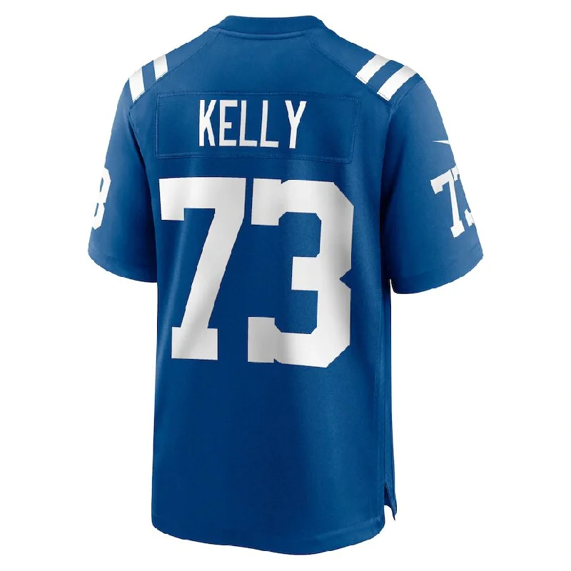 Rugby Jerseys For Custom Player Recognition-IN.Colts #73 Dennis Kelly Royal Game Player Jersey Stitched American Football Jerseys