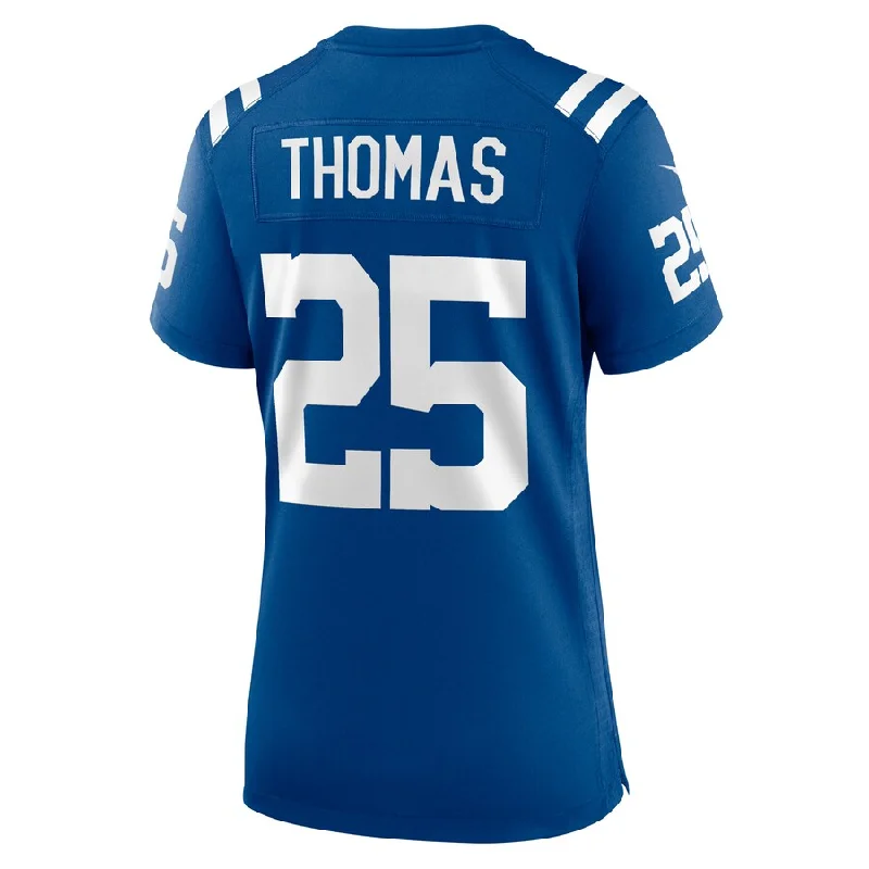 Personalized Rugby Jerseys For Supporters-IN.Colts #25 Rodney Thomas II Royal Player Game Jersey Stitched American Football Jerseys