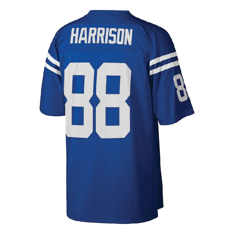 Custom Rugby Jerseys For Charity Tournaments-IN.Colts #88 Marvin Harrison Mitchell & Ness Royal Retired Player Legacy Replica Jersey Stitched American Football Jerseys