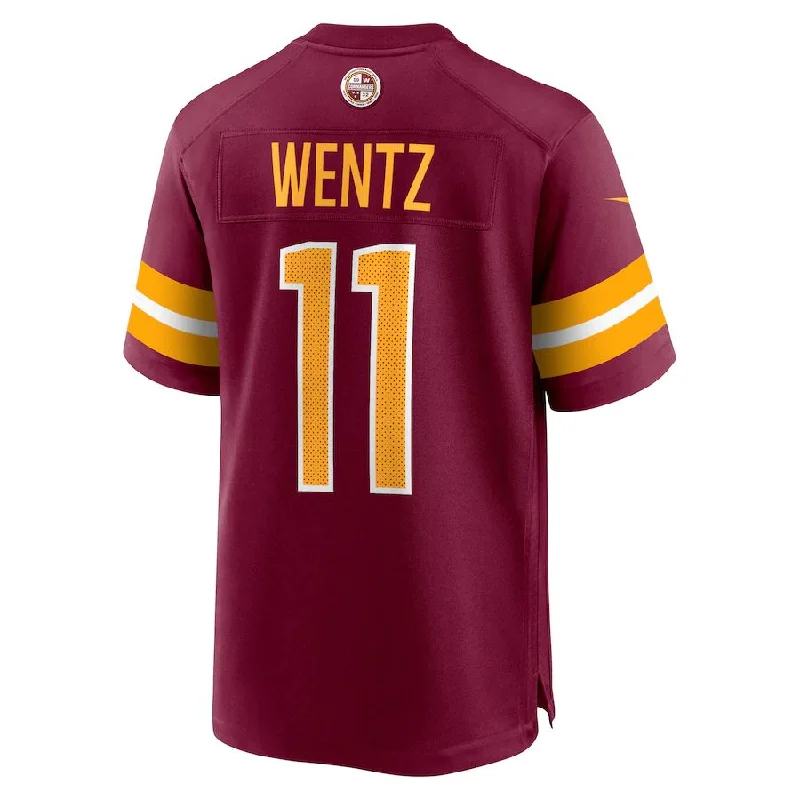 Personalized Rugby Jerseys For Regional Competitions-W.Commanders #11 Carson Wentz  Burgundy Game Jersey Stitched American Football Jerseys