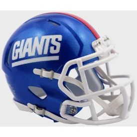 Rugby Helmets For Special School Programs-New York Giants NFL Mini Speed Football Helmet Color Rush