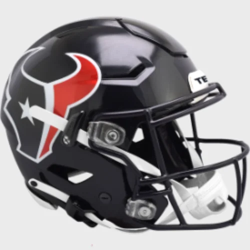 Rugby Helmets With Custom Color Options-Houston Texans Full Size Authentic SpeedFlex Football Helmet 2024 Primary - NFL