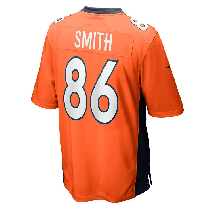 Personalized Rugby Jerseys For Birthday Gifts-D.Broncos #86 Vyncint Smith Orange Game Player Jersey Stitched American Football Jerseys