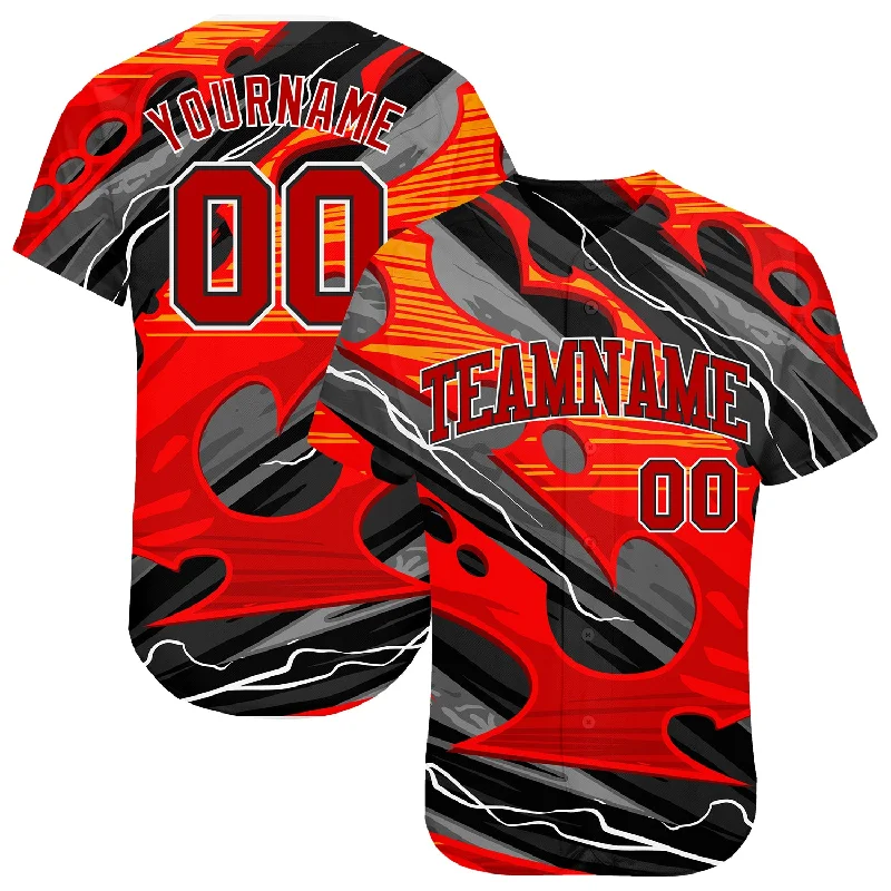 Personalized Baseball Jerseys For Fundraiser Auctions-Custom 3D Pattern Design Abstract Pattern For Sport Team Authentic Baseball Jersey