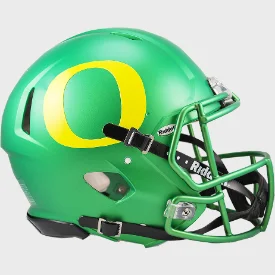 Rugby Helmets For International Teams & Leagues-Oregon Ducks Full Size Authentic Speed Football Helmet Apple Green - NCAA