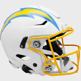 Personalized Rugby Helmets For International Events-Los Angeles Chargers Full Size Authentic Speedflex Helmet - NFL