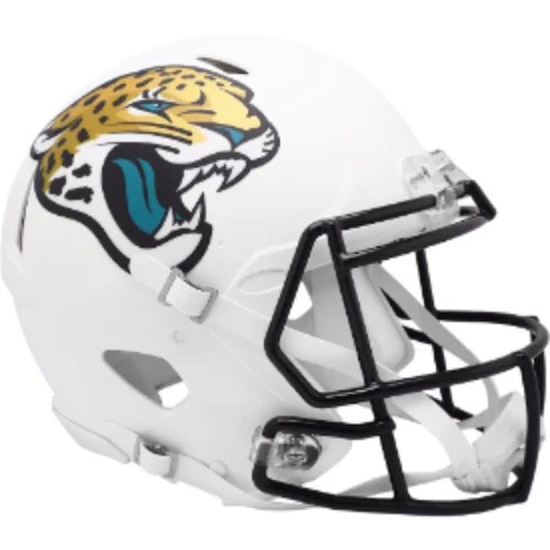 Rugby Helmets With Player-Specific Customization-Jacksonville Jaguars Full Size Authentic Speed Football Helmet 2024 On-Field Alternate - NFL