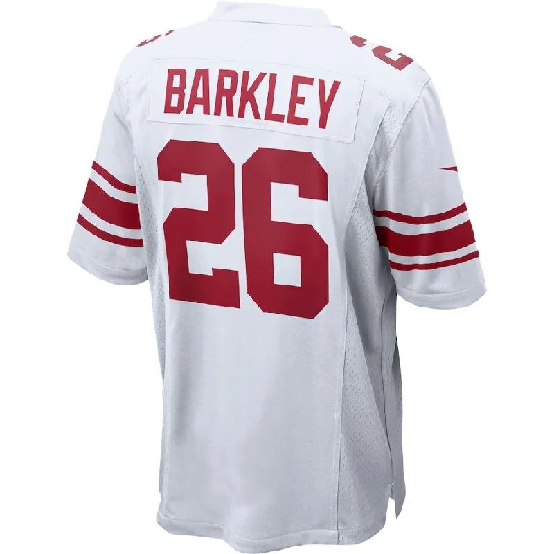 Personalized Rugby Jerseys For Alumni Teams-NY.Giants #26 Saquon Barkley White Game Jersey Stitched American Football Jerseys