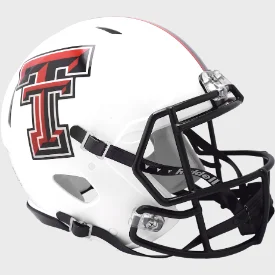 Personalized Rugby Helmets For College Teams-Texas Tech Red Raiders Full Size  Authentic Speed Football Helmet 2024- NCAA