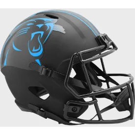 Personalized Rugby Helmets For Performance-Carolina Panthers Full Size Speed Replica Football Helmet ECLIPSE - NFL