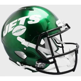 Personalized Rugby Helmets-New York Jets 2019 to 2023 Full Size Speed Replica Throwback Helmet - NFL