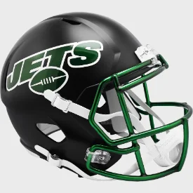 Personalized Rugby Helmets For Local Leagues-New York Jets Full Size Speed Replica Football Helmet 2022 Alternate On-Field - NFL