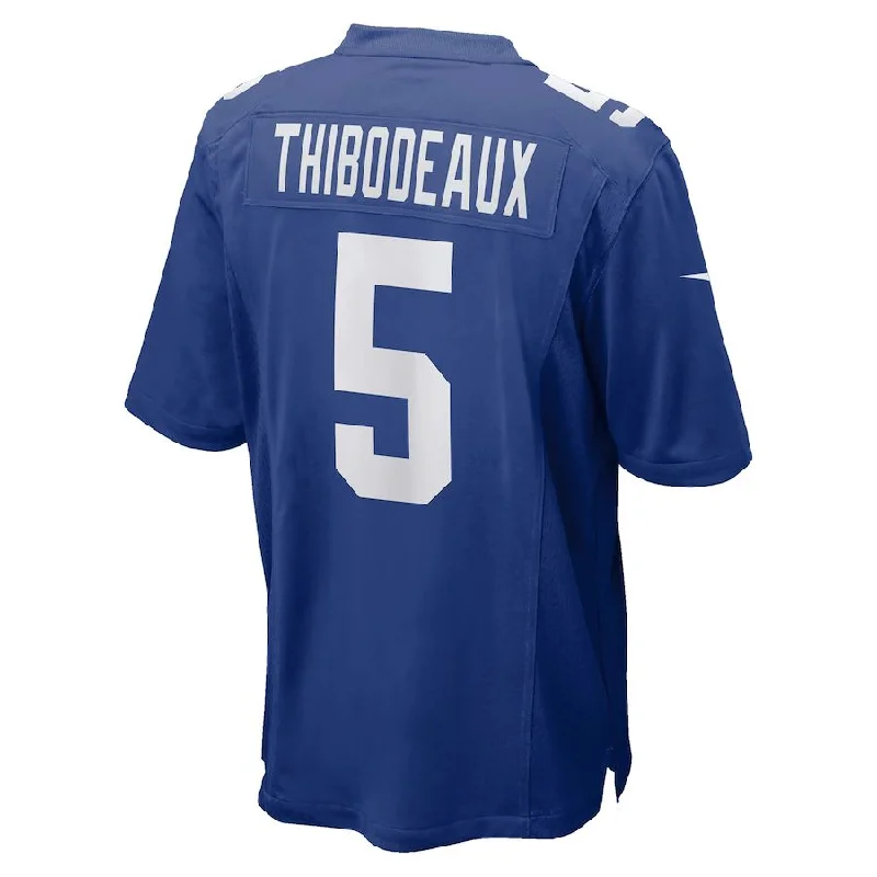 Personalized Rugby Jerseys For Tournaments-NY.Giants #5 Kayvon Thibodeaux Royal 2022 Draft First Round Pick Game Jersey Stitched American Football Jerseys