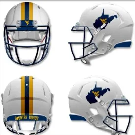 Rugby Helmets For School & Club Teams-West Virginia Mountaineers NCAA Mini Speed Football Helmet Backyard Brawl - NCAA