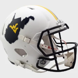 Personalized Rugby Helmets For Special Players-West Virginia Mountaineers Full Size Authentic Speed Football Helmet Backyard Brawl - NCAA