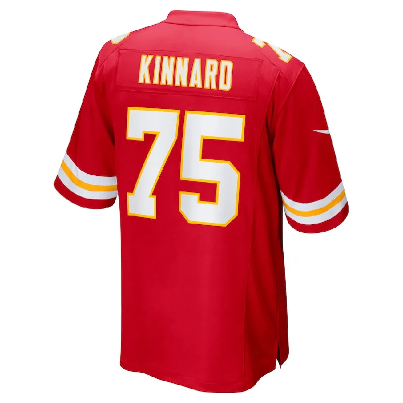 Personalized Rugby Jerseys For Family Teams-KC.Chiefs #75 Darian Kinnard Red Game Player Jersey Stitched American Football Jerseys