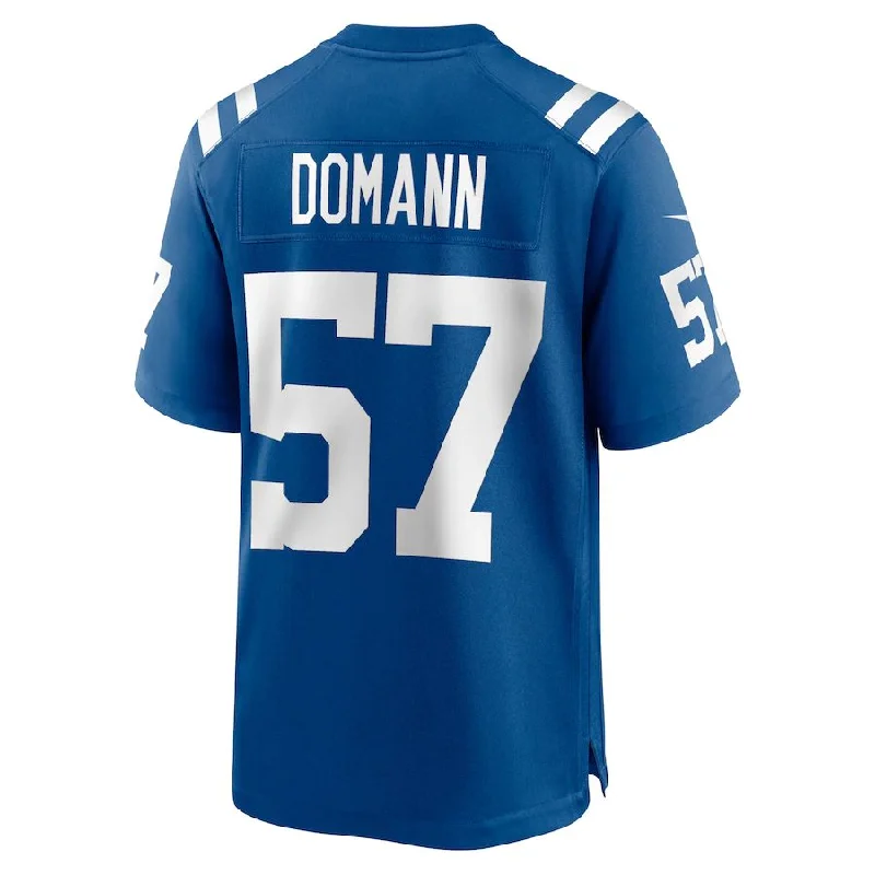 Personalized Rugby Jerseys For Player Participation-IN.Colts #57 JoJo Domann Royal Game Player Jersey Stitched American Football Jerseys