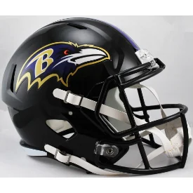 Personalized Rugby Helmets For Group Training-Baltimore Ravens Full Size Speed Replica Football Helmet - NFL