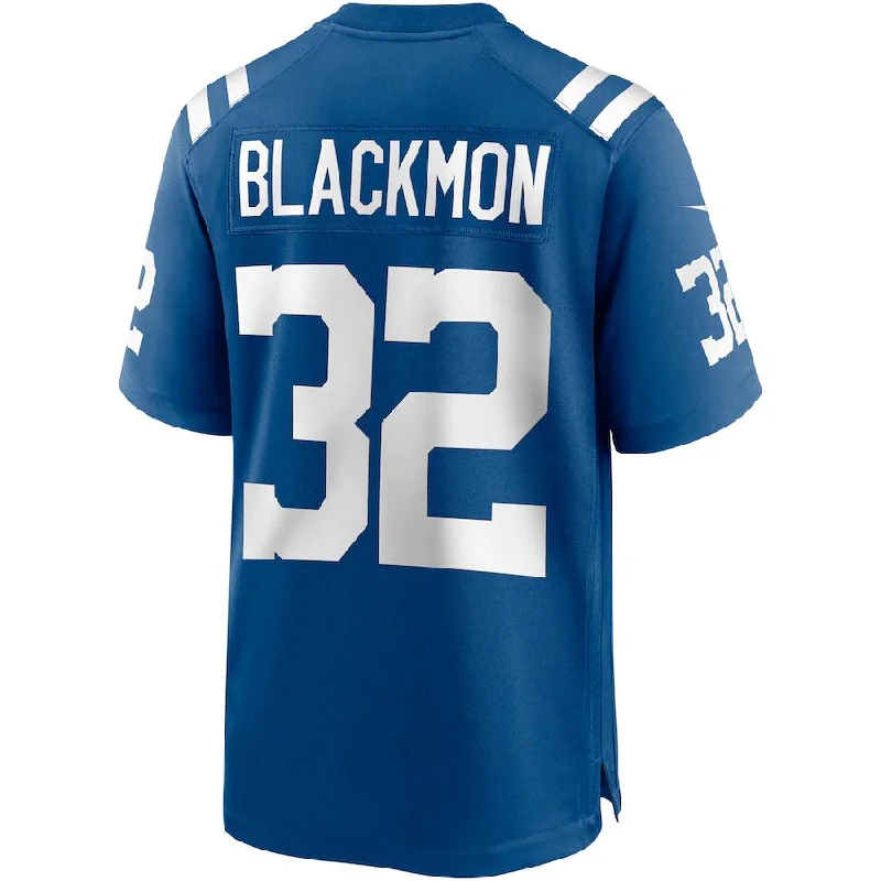 Personalized Rugby Jerseys For Charity Auctions-IN.Colts #32 Julian Blackmon Royal Game Jersey Stitched American Football Jerseys