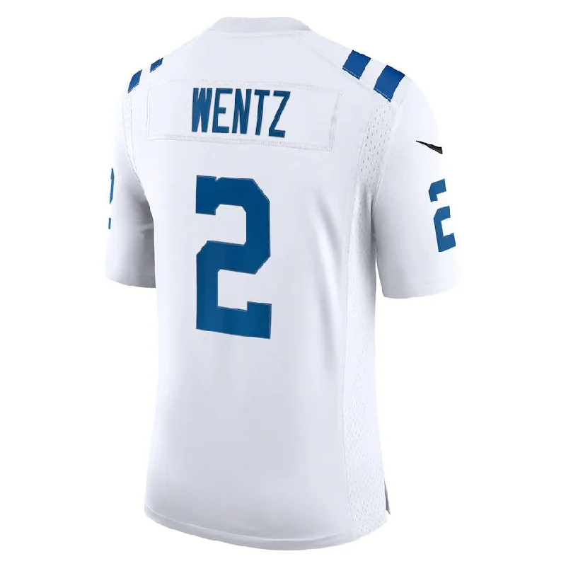 Custom Rugby Jerseys For Team Apparel Orders-IN.Colts #2 Carson Wentz White Vapor Limited Jersey Stitched American Football Jerseys