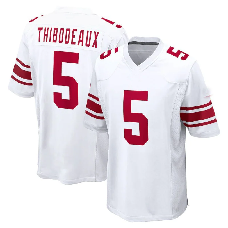 Custom Rugby Jerseys For Charity Events-NY.Giants #5 Kayvon Thibodeaux White 2022 Draft First Round Pick Game Jersey Stitched American Football Jerseys