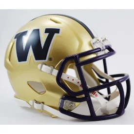 Rugby Helmets For Game-Day Wear-Washington Huskies NCAA Mini Speed Football Helmet- NCAA