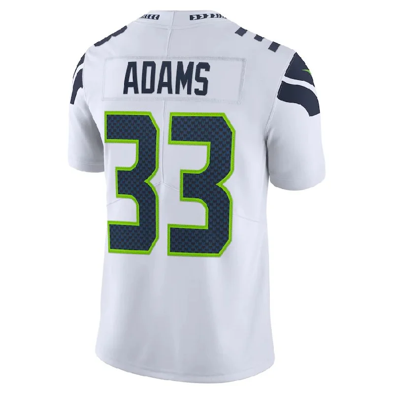 Rugby Jerseys With Player Names & Numbers-S.Seahawks #33 Jamal Adams White Vapor Limited Jersey Stitched American Football Jerseys