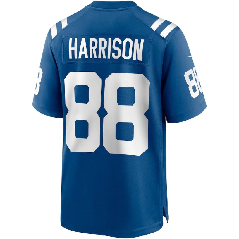 Personalized Rugby Jerseys For Community Teams-IN.Colts #88 Marvin Harrison  Royal Game Retired Player Jersey Stitched American Football Jerseys