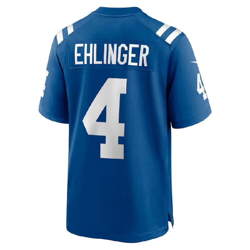 Rugby Jerseys For Team Building Events-IN.Colts #4 Sam Ehlinger Royal Game Jersey Stitched American Football Jerseys