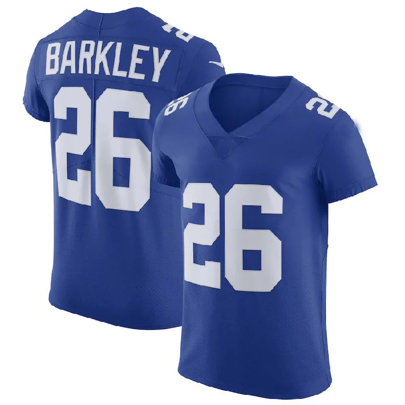 Custom Rugby Jerseys For Group Orders-NY.Giants #26 Saquon Barkley Royal Vapor Untouchable Elite Player Jersey Stitched American Football Jerseys