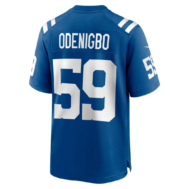 Rugby Jerseys For Local Rugby Clubs-IN.Colts #59 Ifeadi Odenigbo Royal Game Player Jersey Stitched American Football Jerseys