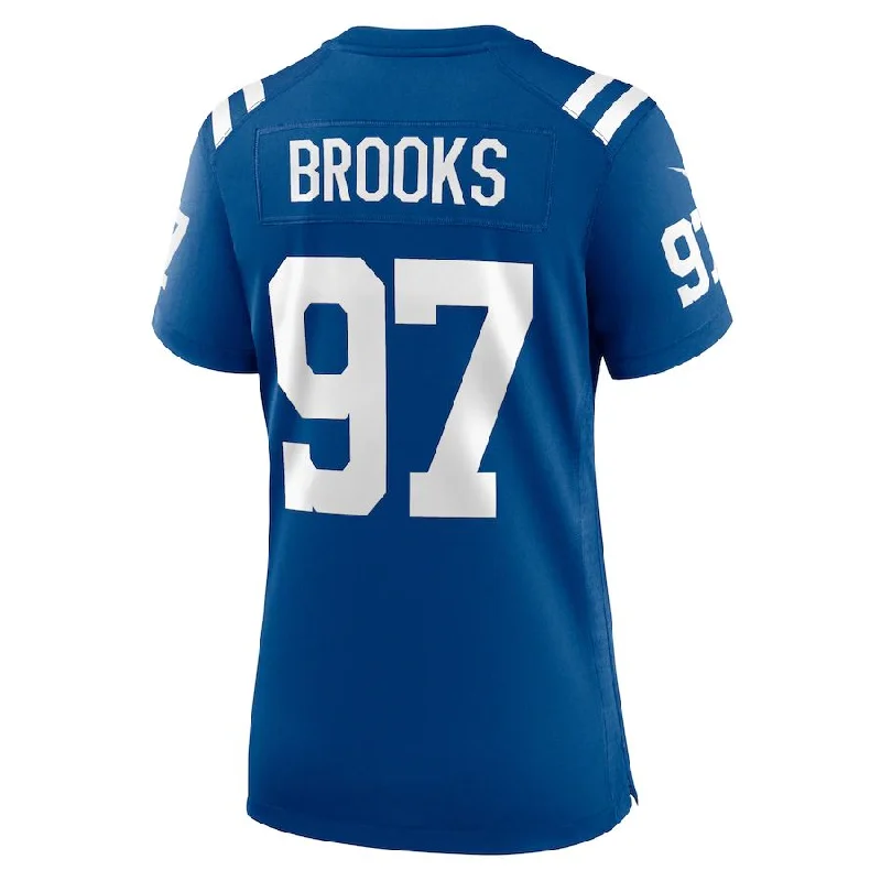 Custom Rugby Jerseys For Group Recognition-IN.Colts #97 Curtis Brooks Royal Player Game Jersey Stitched American Football Jerseys