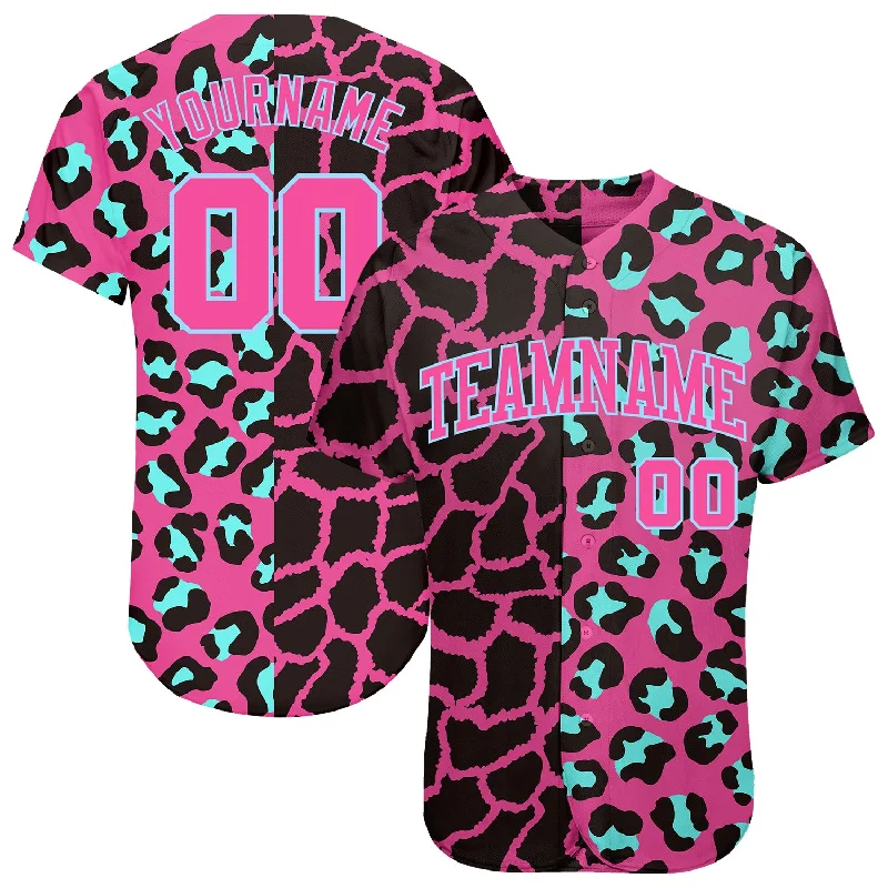 Custom Baseball Jerseys For Team Apparel Orders-Custom 3D Pattern Design Leopard Authentic Baseball Jersey