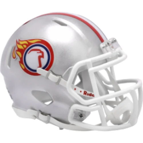 Rugby Helmets For Protection & Comfort-Liberty Flames NCAA Mini Speed Football Helmet Eagle Head- NCAA