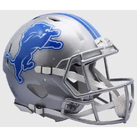 Customizable Rugby Helmets-Detroit Lions 2017 to 2023 Full Size Authentic Revolution Speed Throwback Helmet - NFL