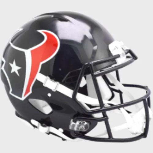 Personalized Rugby Helmets For Schools & Leagues-Houston Texans Full Size Authentic Speed Football Helmet 2024 Primary - NFL