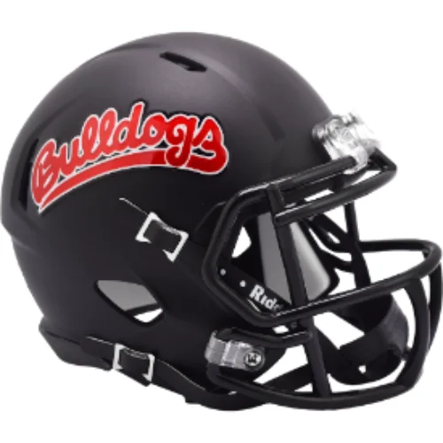 Custom Rugby Helmets For Players-Fresno State Bulldogs NCAA Mini Speed Football Helmet Black - NCAA