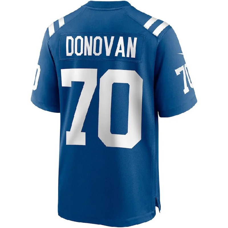 Rugby Jerseys For Fun & Leisure Activities-IN.Colts #70 Art Donovan Royal Game Retired Player Jersey Stitched American Football Jerseys