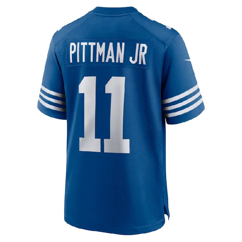 Custom Rugby Jerseys For Major Events-IN.Colts #11 Michael Pittman Jr. Royal Alternate Game Jersey Stitched American Football Jerseys