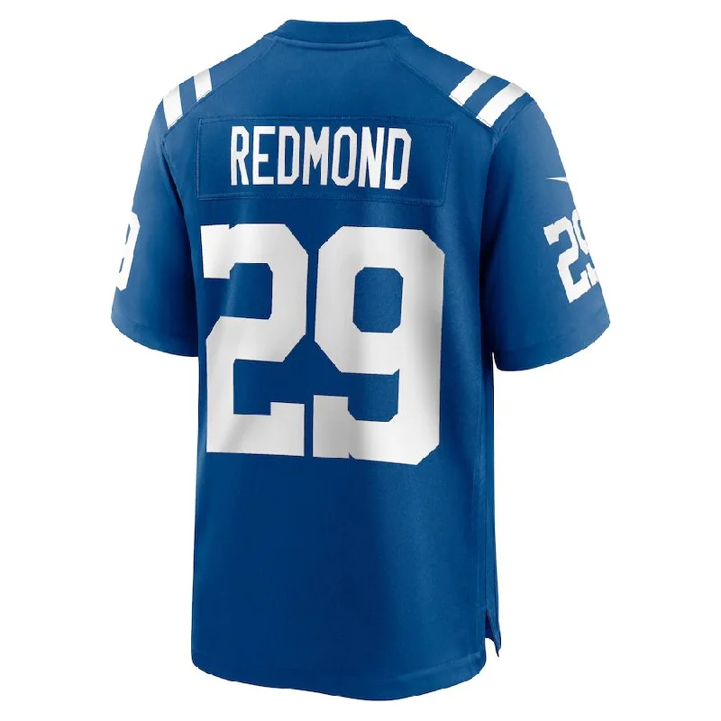 Rugby Jerseys With Player Numbers-IN.Colts #29 Will Redmond Royal Game Player Jersey Stitched American Football Jerseys