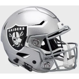 Personalized Rugby Helmets For Team Orders-Las Vegas Raiders Full Size Authentic SpeedFlex Football Helmet - NFL