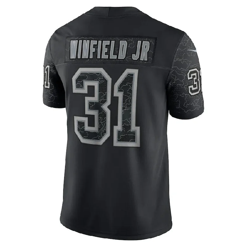 Personalized Rugby Jerseys For Birthday Gifts-TB.Buccaneers #31 Antoine Winfield Jr.  Black RFLCTV Limited Jersey Stitched American Football Jerseys