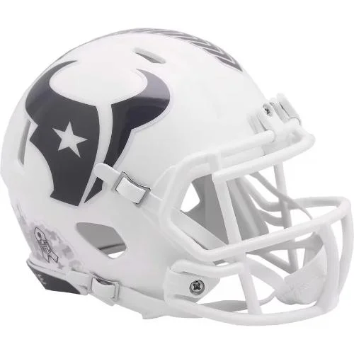 Personalized Rugby Helmets For High School Teams-Houston Texans NFL Mini Speed Football Helmet SALUTE TO SERVICE 3