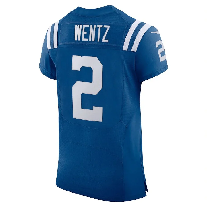 Rugby Jerseys With Player Numbers & Logos-IN.Colts #2 Carson Wentz Royal Vapor Elite Player Jersey Stitched American Football Jerseys