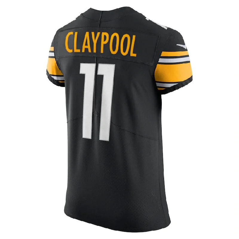 Custom Rugby Jerseys For Official League Apparel-P.Steelers #11 Chase Claypool Black Vapor Elite Player Jersey Stitched American Football Jerseys