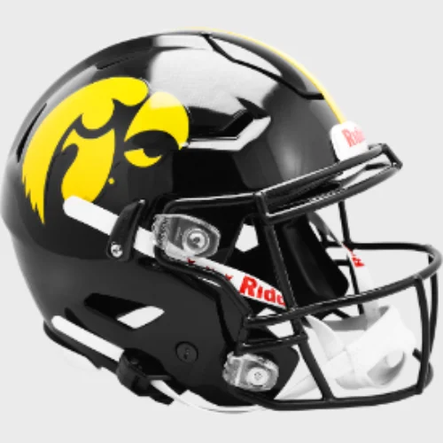 Rugby Helmets With Specialized Padding-Iowa Hawkeyes Full Size SpeedFlex Authentic Helmet- NCAA.