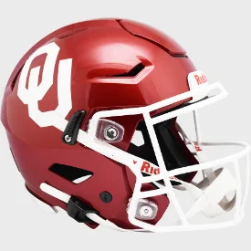 Rugby Helmets With Adjustable Chin Straps-Oklahoma Sooners Full Size Authentic Speedflex Helmet - NCAA